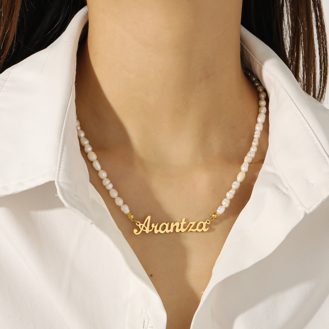 Pearl Name necklace