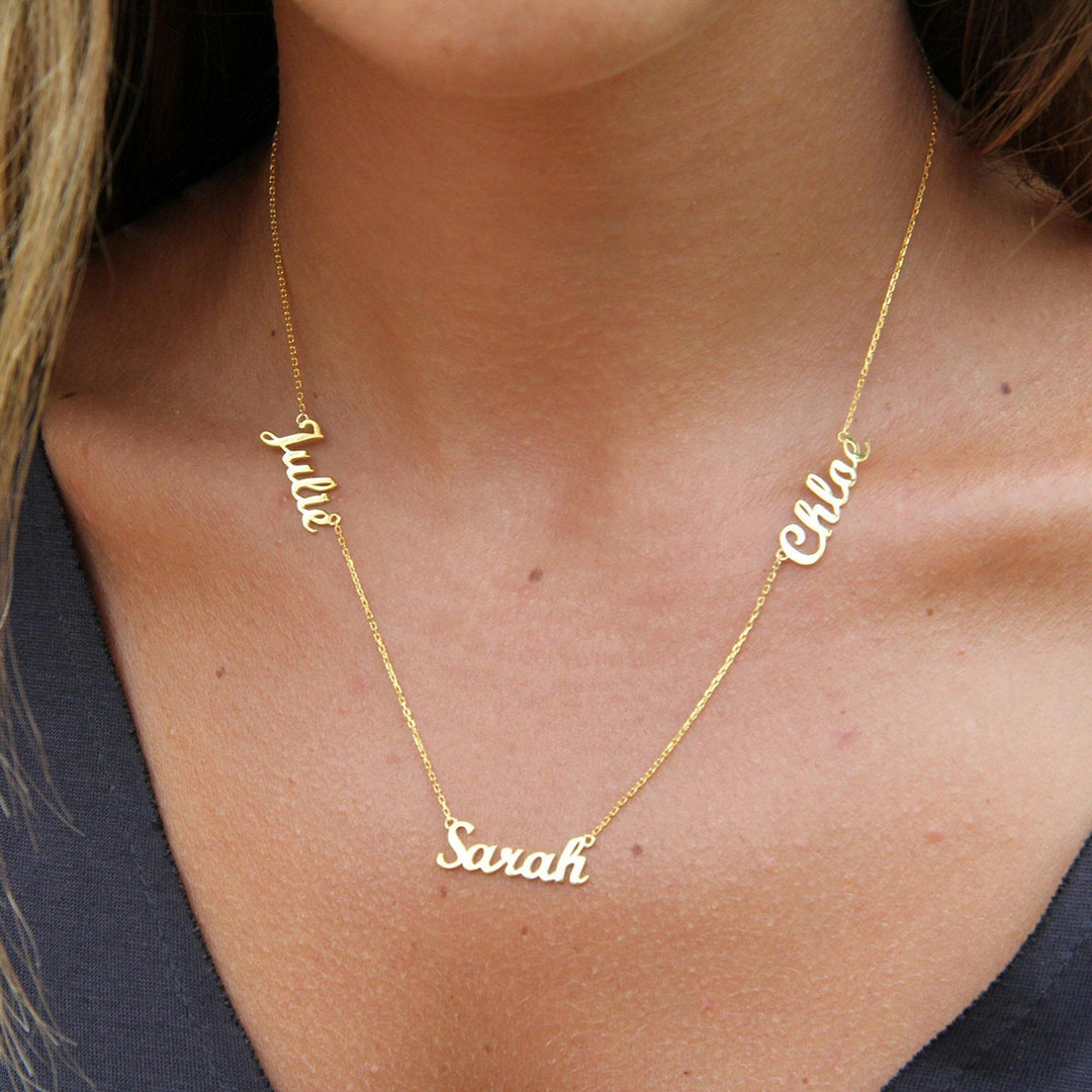 2-5 personalized name necklace on someone