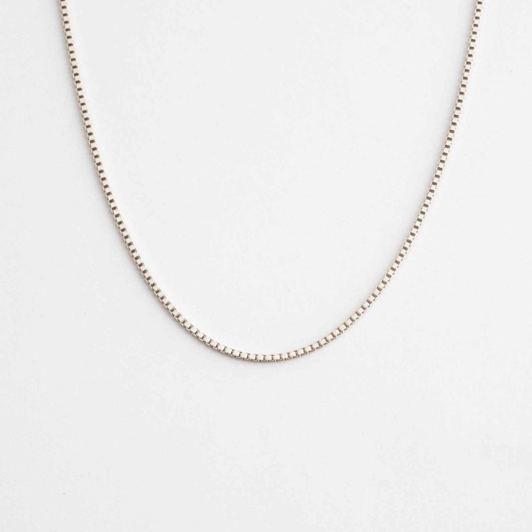 Box chain necklace silver