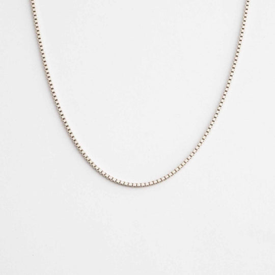 Box chain necklace silver