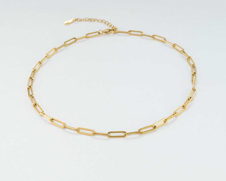 gold link chain necklace | custom jewelry | Kenzella jewelry