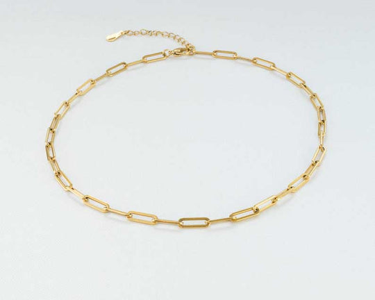 gold link chain necklace | custom jewelry | Kenzella jewelry