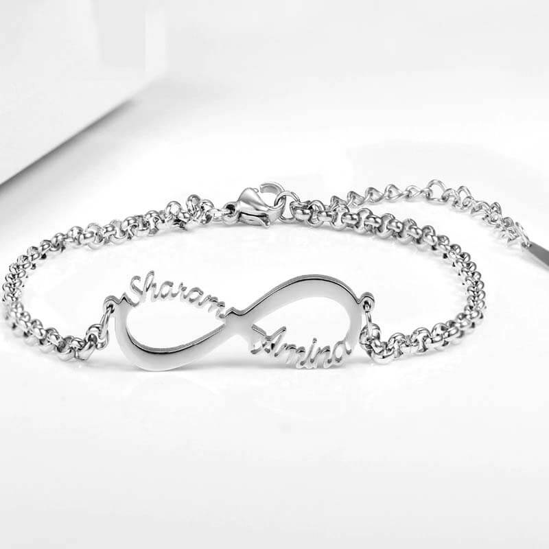 Infinity name bracelet | custom jewelry | Kenzella jewelry