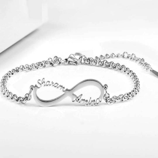 Infinity name bracelet | custom jewelry | Kenzella jewelry