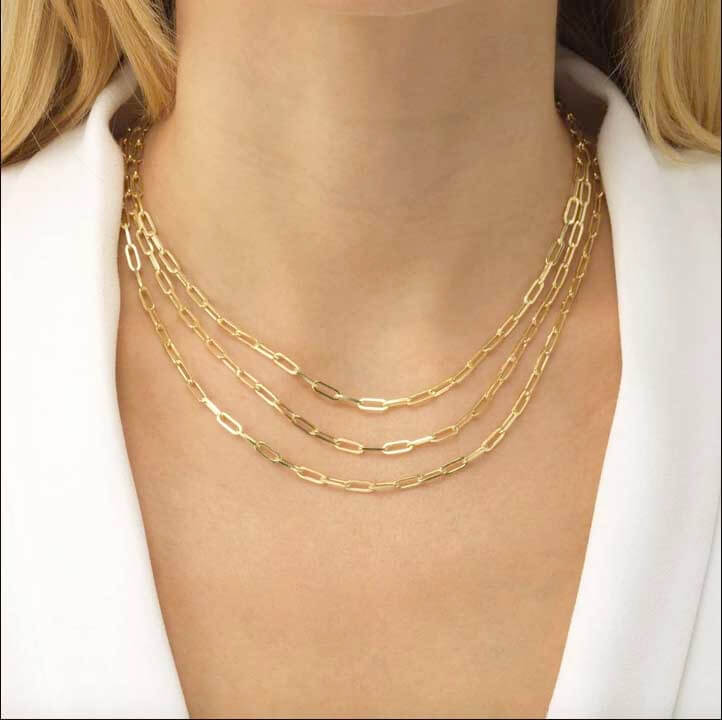 gold link chain necklace | custom jewelry | Kenzella jewelry