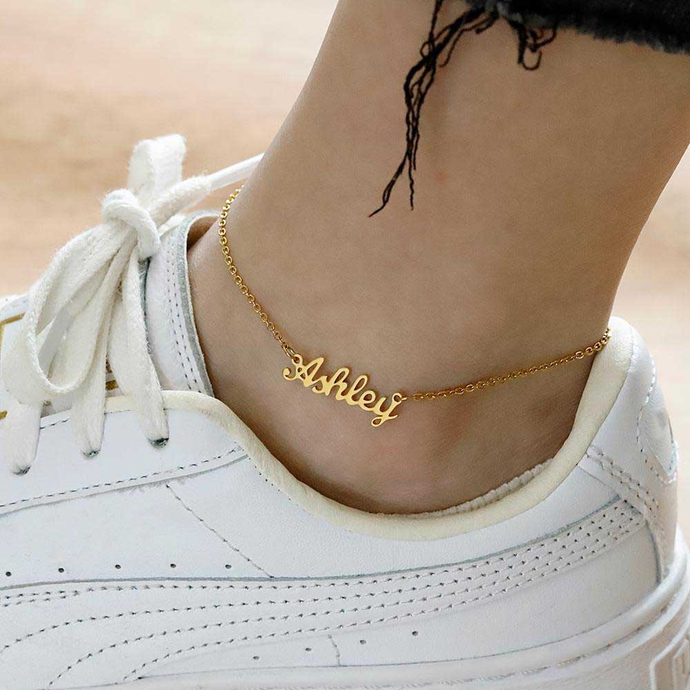 Personalized anklet | custom jewelry | Kenzella jewelry