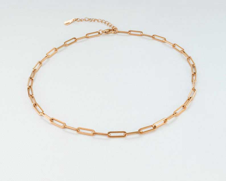 gold link chain necklace | custom jewelry | Kenzella jewelry