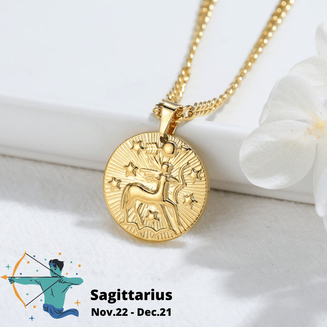 Sagittarius pendant necklace | custom jewelry | Kenzella jewelry