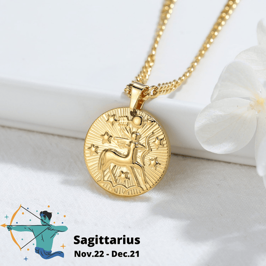 Sagittarius pendant necklace | custom jewelry | Kenzella jewelry