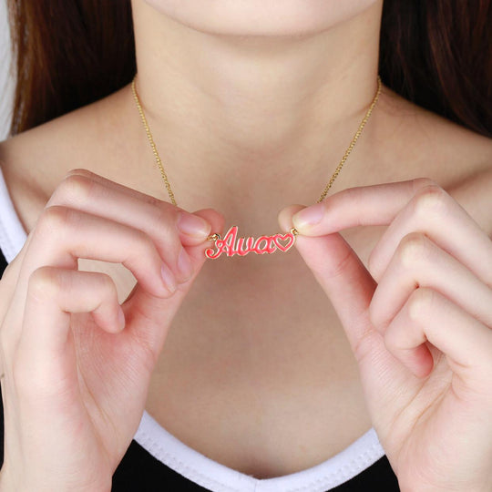 color name necklace - Kenzella jewelry