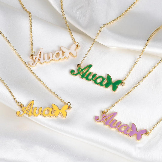 color name necklace - Kenzella jewelry