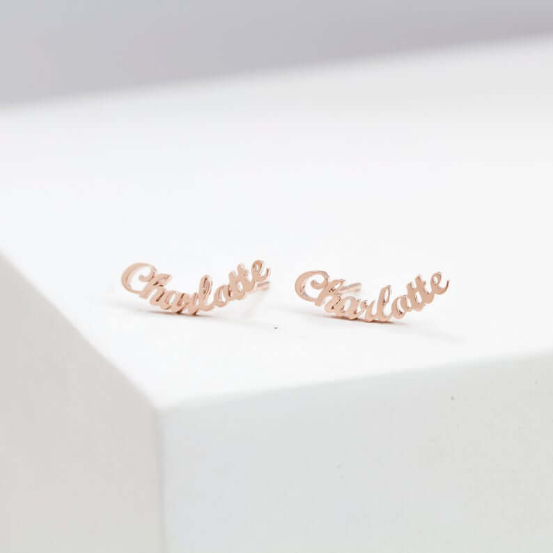 Name earrings | custom jewelry | Kenzella jewelry