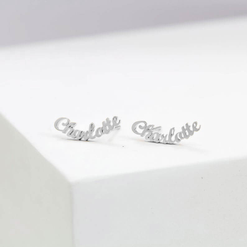 Name earrings | custom jewelry | Kenzella jewelry