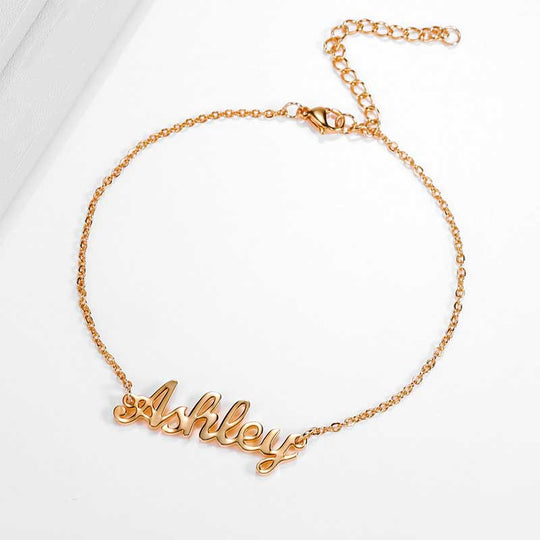 Personalized anklet | custom jewelry | Kenzella jewelry