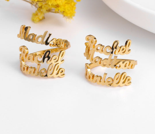 Double name rings | Personalized rings | kenzella