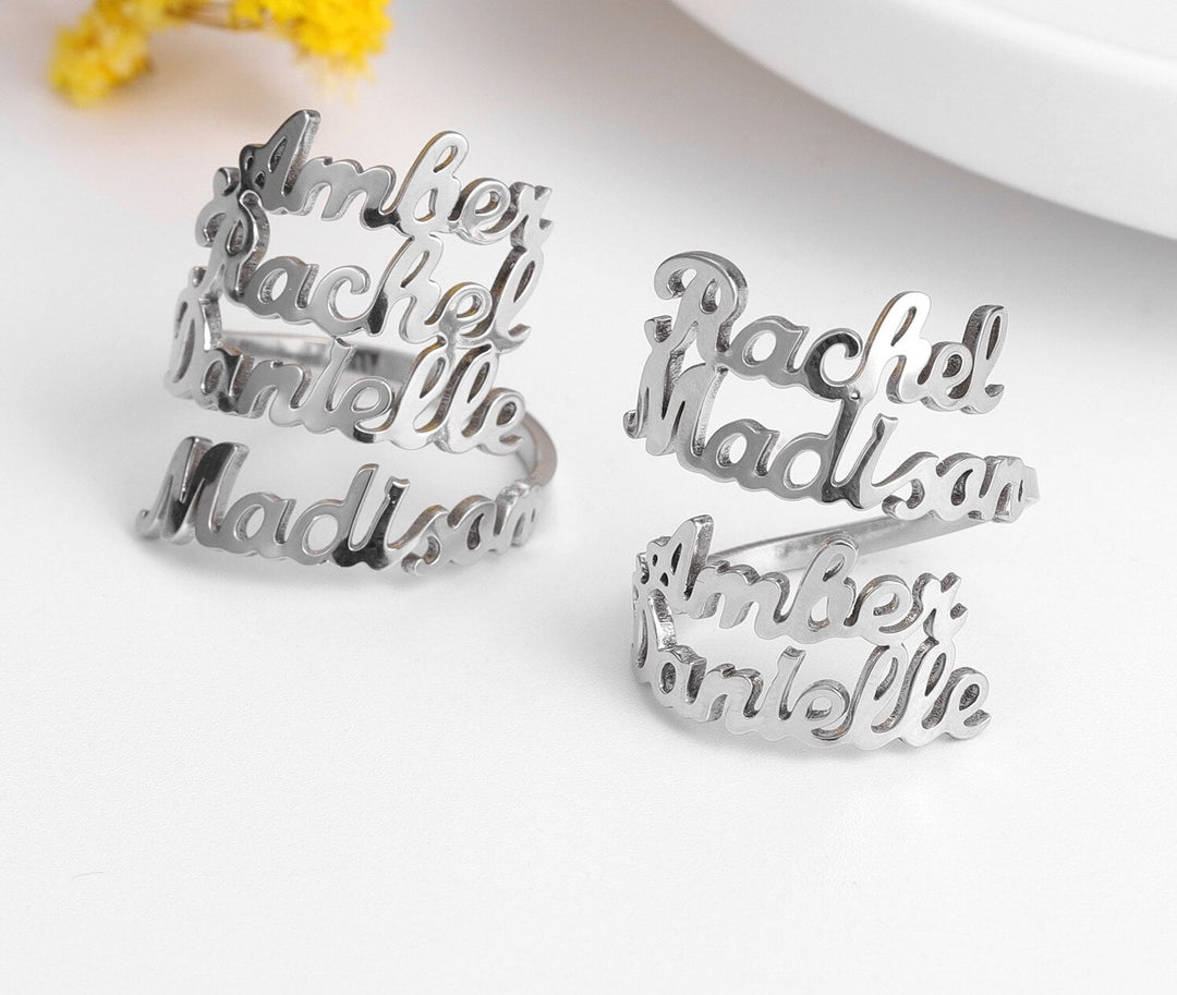 Double name rings | Personalized rings | kenzella