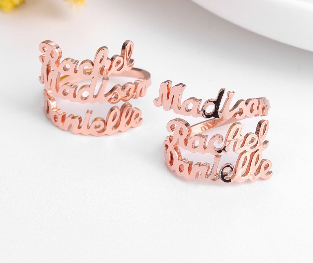 Double name rings | Personalized rings | kenzella