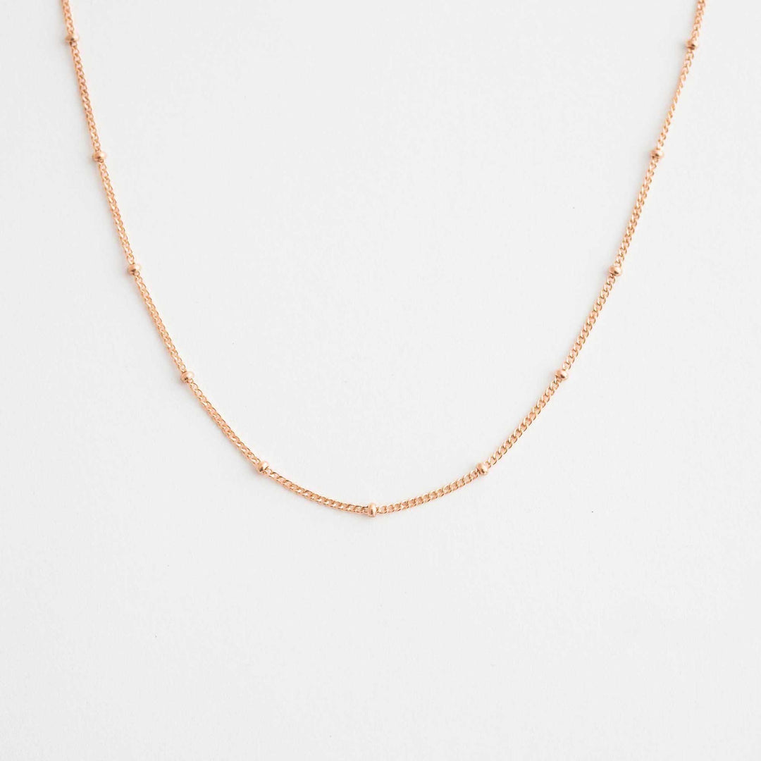 Bubble chain necklace rose gold