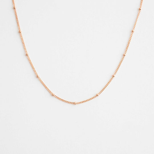 Bubble chain necklace rose gold