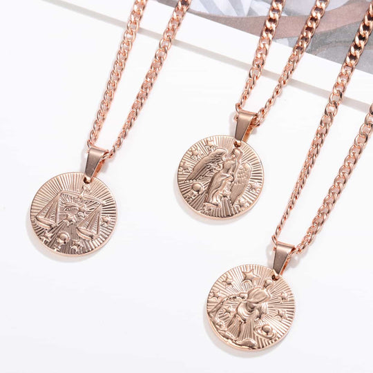 Aquarius necklace rose gold